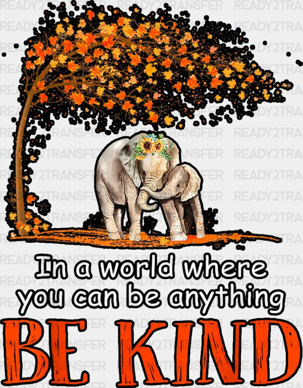 Be Kind Elephant Tree Design - Be Kind DTF Transfer