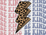 Be Kind Leopard Print Design - Dtf Transfer