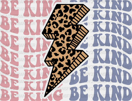 Be Kind Leopard Print Design - Dtf Transfer