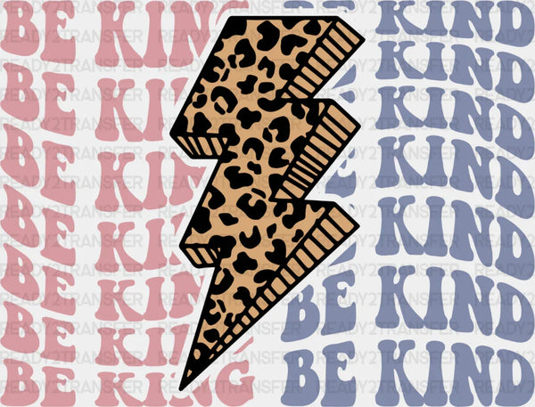 Be Kind Leopard Print Design - Be Kind DTF Transfer