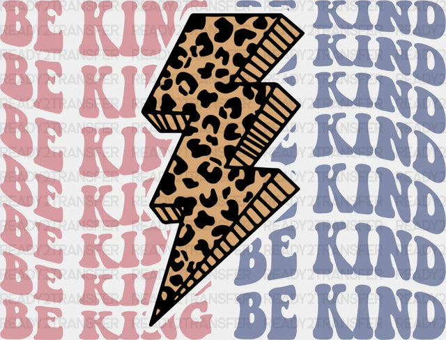 Be Kind Leopard Print Design - Dtf Transfer