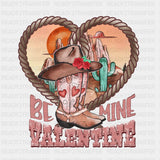 Be Mine Valentine Boots Design Dtf Transfer