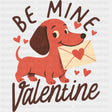 Be Mine Valentine, Red Dog - Valentine's Day DTF Transfers ready2transfer Dark Color Design (See Imaging)