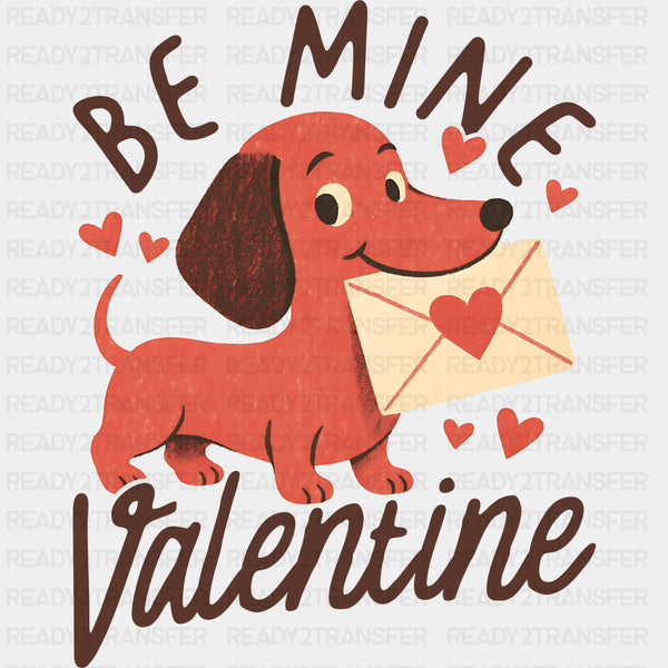 Be Mine Valentine, Red Dog - Valentine's Day DTF Transfers