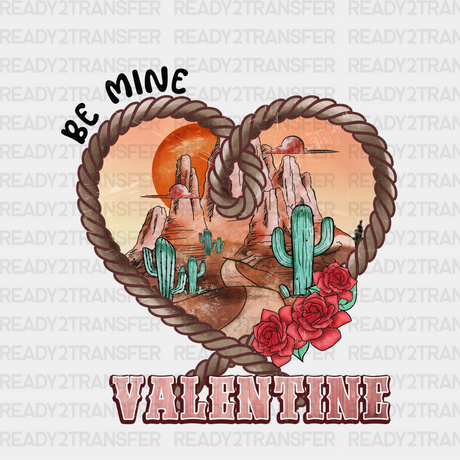 Be Mine Valentine Rope Heart Dtf Transfer