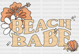 Beach Babe Flowers Summer Dtf Transfer
