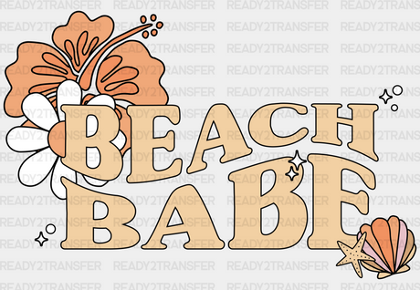 Beach Babe Flowers Summer Dtf Transfer