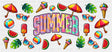 Beach Ball Ice Cream Watermelon - Summer Cup Wrap UV Sticker Permanent UV DTF Decal