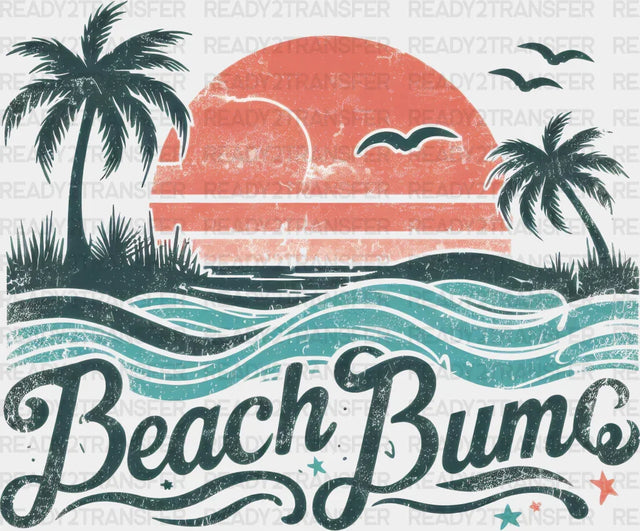 Beach Bums Design Summer DTF Transfer ready2transfer