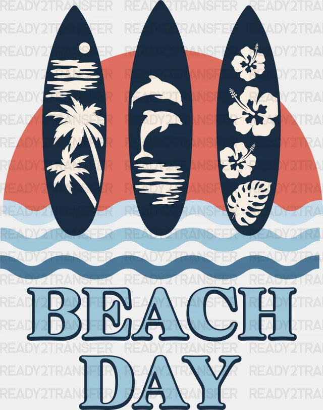 Beach Day Design Summer DTF Transfer ready2transfer