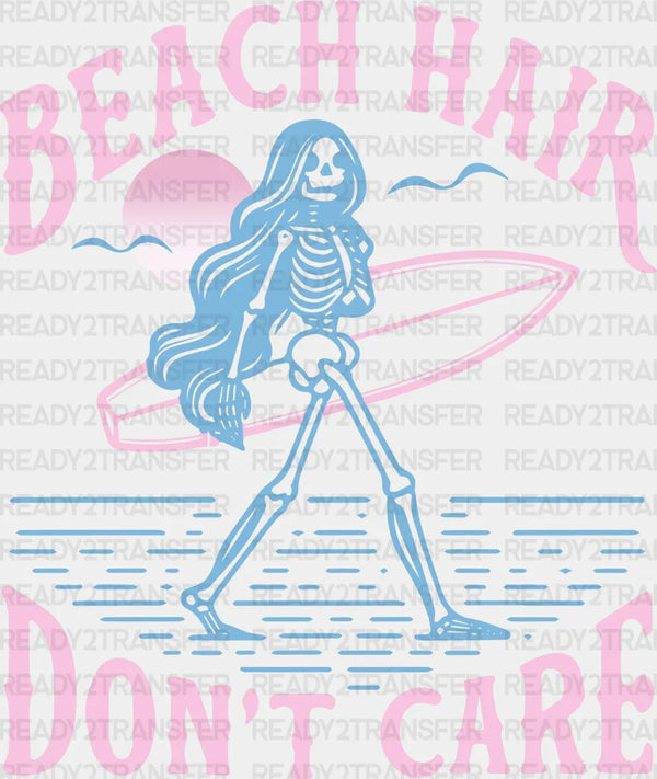 Beach Hair Don't Care - Surfing DTF heat transfer