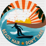 Beach Hair Don't Care - Surfing DTF Transfers ready2transfer