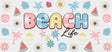 Beach Life - Summer Cup Wrap UV Sticker Permanent UV DTF Decal