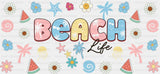 Beach Life - Summer Cup Wrap UV Sticker Permanent UV DTF Decal