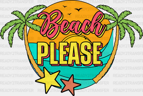 Beach Please Stars Summer Dtf Transfer