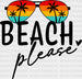 Beach Please Summer DTF Transfer ready2transfer Black
