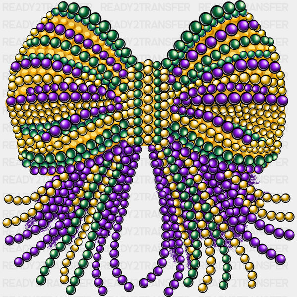 Beaded Ribbon - Mardi Gras DTF Transfers