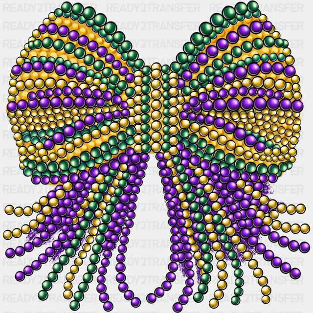 Beaded Ribbon - Mardi Gras DTF Transfers ready2transfer