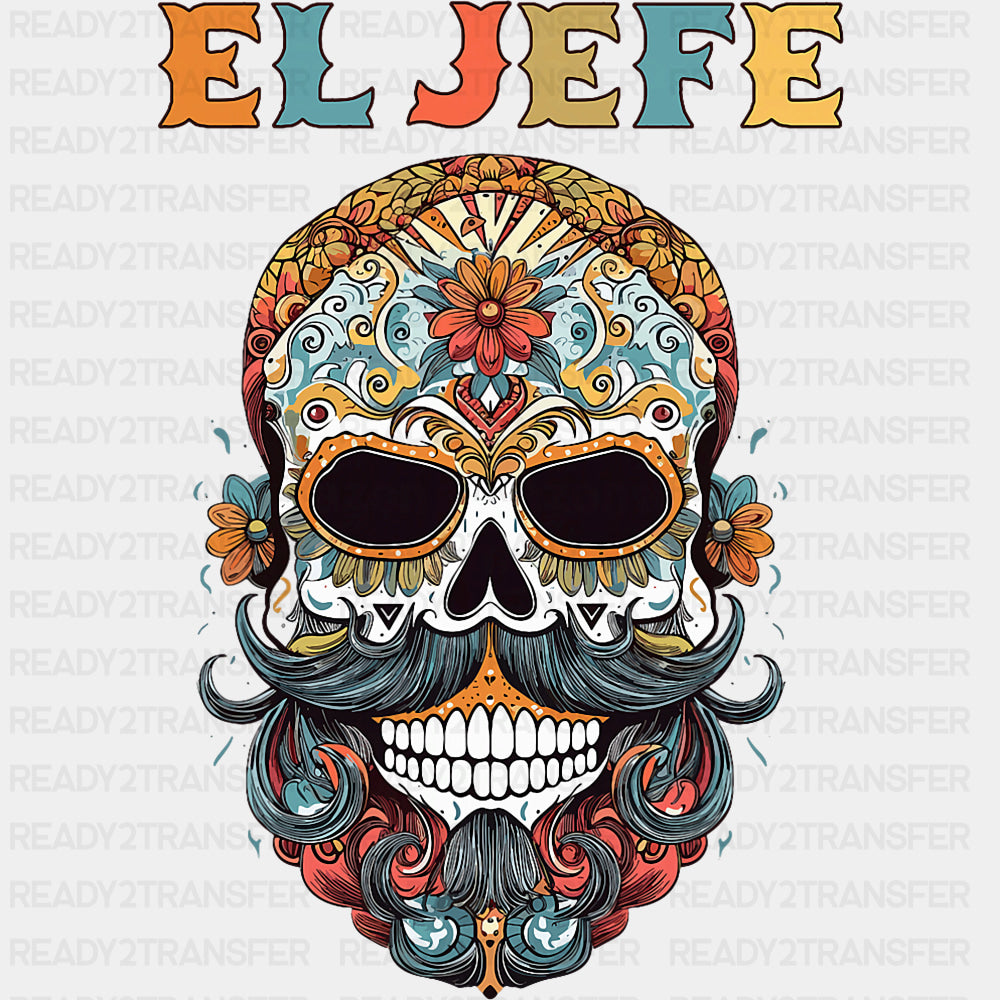 Beard El Jefe - Day of the Dead DTF Transfers ready2transfer