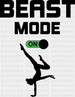 Beast Mode On Design - Yoga DTF Heat Transfer ready2transfer Black