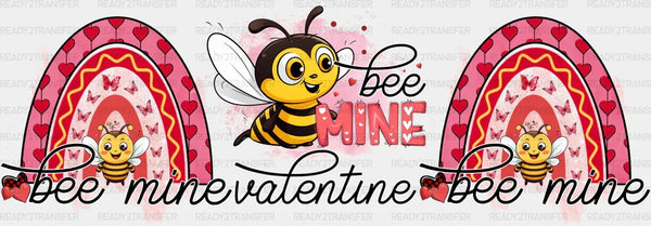 Bee Mine Valentine - Valentine's Day Cup Wrap UV Sticker Permanent UV DTF Decal