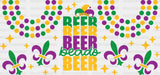 Beer Yellow Green Purple - Mardi Gras Cup Wrap Uv Sticker Permanent Dtf Decal