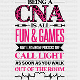 Being A CNA Is All Fun & Games Until... Leopard Print - CNA DTF Transfers ready2transfer Dark Color Design (See Imaging)