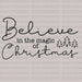 Believe In The Magic Of Christmas DTF Transfer ready2transfer Black