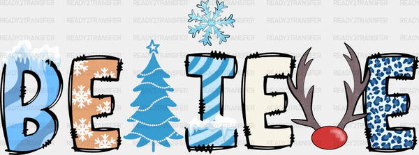 Believe Winter Design - Winter Iron On DTF Transfer