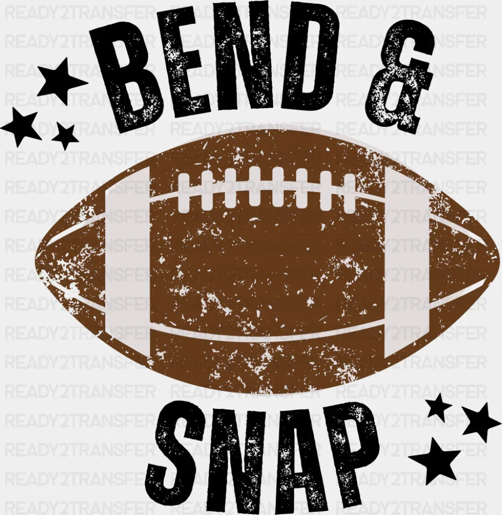 Bend & Snap Football DTF Transfer Adult Unisex S & M (10’’) / Dark Color Design (See Imaging)