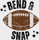 Bend & Snap Football DTF Transfer Adult Unisex S & M (10’’) / Dark Color Design (See Imaging)