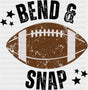 Bend & Snap Football DTF Transfer Adult Unisex S & M (10’’) / Dark Color Design (See Imaging)