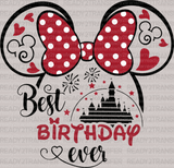 Best Birthday Ever Disney DTF Heat Transfer, Disney Vacation Design, Mickey Minnie DTF - ready2transfer