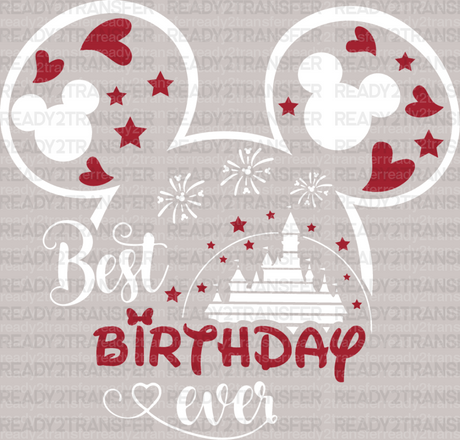 Best Birthday Ever Disney DTF Heat Transfer, Disney Vacation Design, Mickey Minnie DTF - ready2transfer