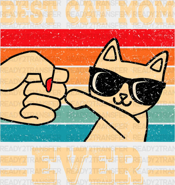 Best Cat Mom Ever Cool Cat Design - Cats Iron On DTF Transfer