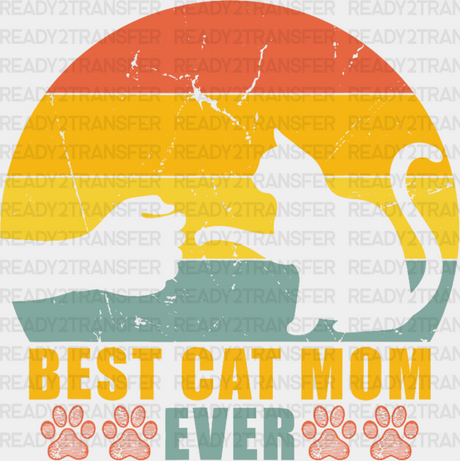 Best Cat Mom Ever Paw Design - Cats Iron On Dtf Transfer