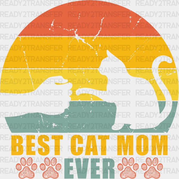 Best Cat Mom Ever Paw Design - Cats Iron On DTF Transfer