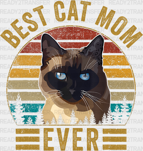 Best Cat Mom Ever Siamese Design - Cats Iron On Dtf Transfer