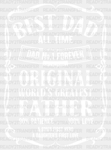 Best Dad All Time Father’s Day Dtf Transfer Adult Unisex - S & M (10’) / White