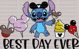 Best Day Ever Stitch Disney DTF Heat Transfer, Disney Vacation Design, Mickey Minnie DTF - ready2transfer