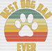 Best Dog Dad Ever Father's Day DTF Transfer ready2transfer Black
