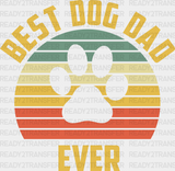 Best Dog Dad Ever Father’s Day Dtf Transfer Adult Unisex - S & M (10’) / White