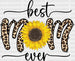 Best Mom Flower DTF Transfer ready2transfer Black