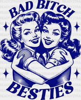 Besties Blue Design - Best Friends Dtf Transfer