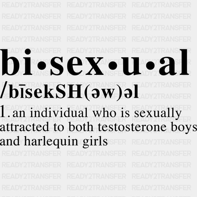 Bi sex u al - Bisexual DTF Transfers ready2transfer Dark Color Design (See Imaging)