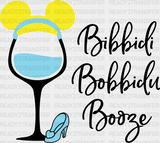 Bibbidi Bobbidu Booze Disney Dtf Transfer Adult Unisex - S & M (10’) / White