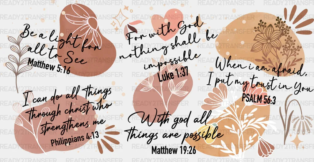 Bible Verses - Religion Cup Wrap Uv Sticker Permanent Dtf Decal