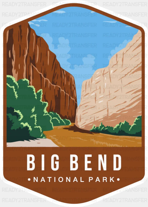 Big Bend National Park Colorful Design - National Parks DTF Transfer
