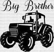 Big Brother Tractor - Dtf Heat Transfer Adult Unisex S & M (10’’) / Dark Color Design (See Imaging)