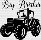 Big Brother Tractor - Dtf Heat Transfer Adult Unisex S & M (10’’) / Dark Color Design (See Imaging)